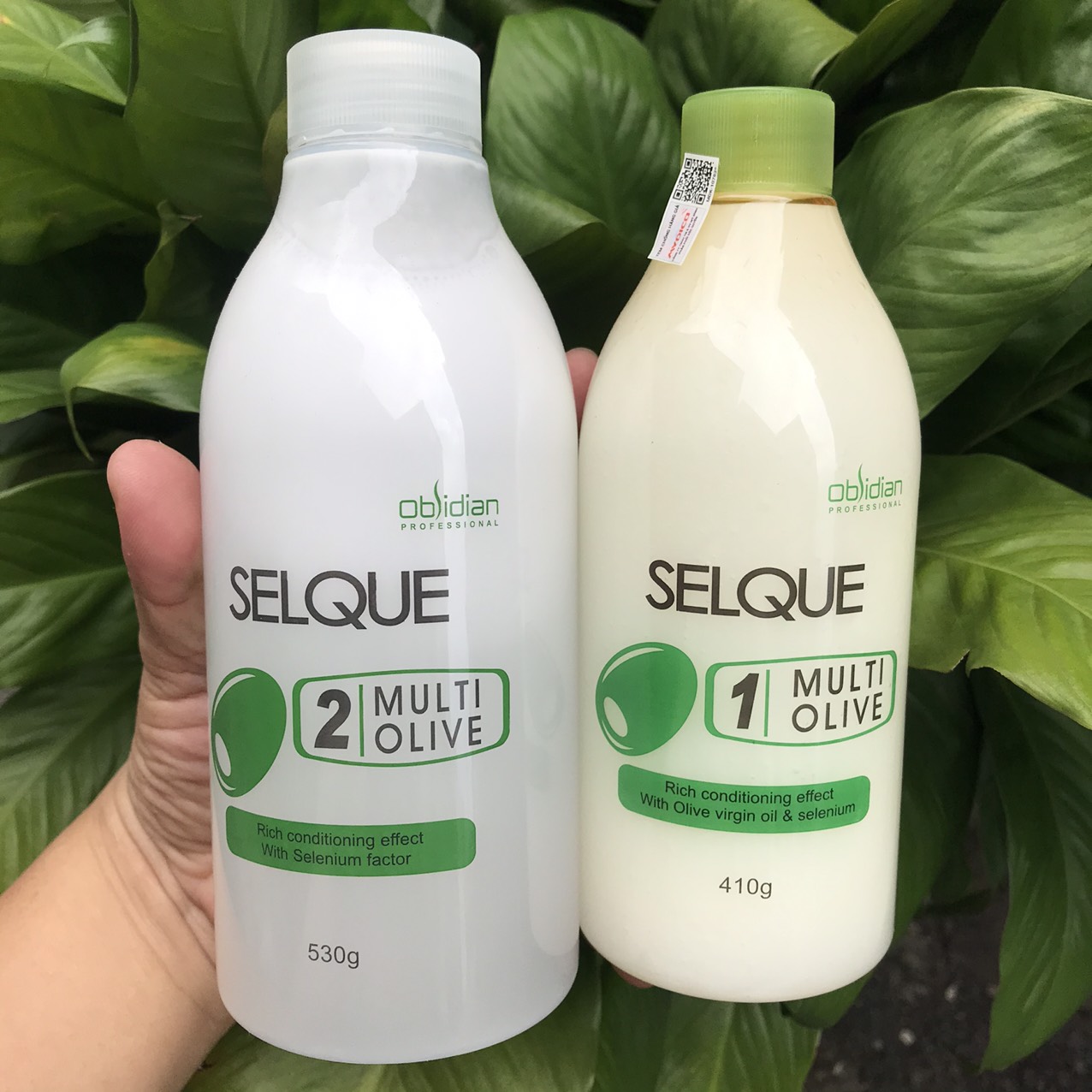 Thuốc uốn tóc Olive ( uốn lạnh ) Selque Obsidian cao cấp 410g/530g