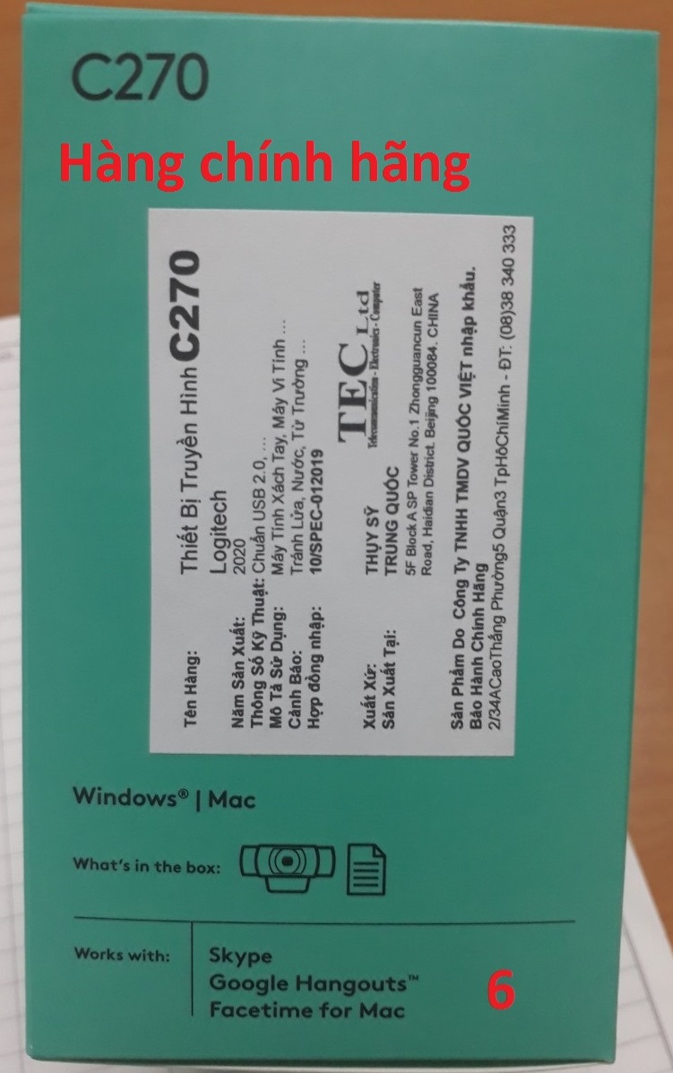 Webcam Logitech C270 chính hãng
