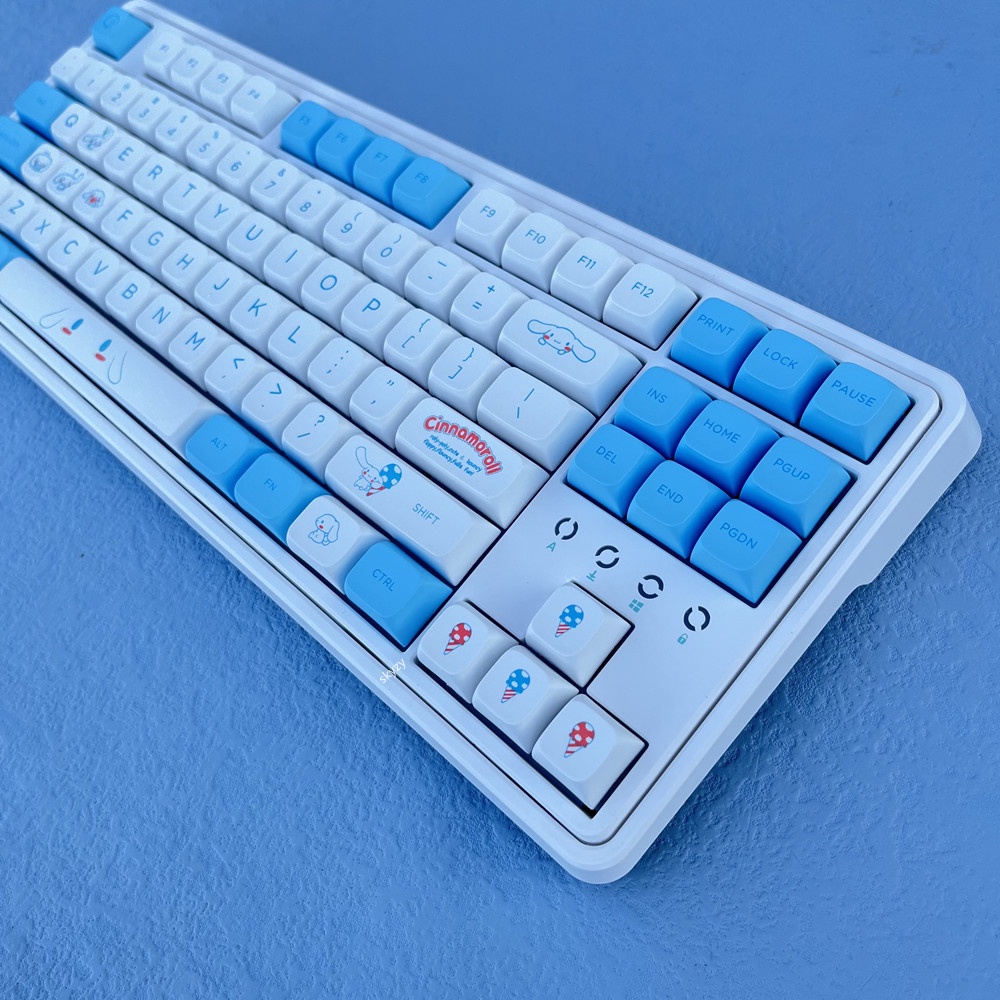 124 Keys Keycaps XDA Profile Cute Anime PBT DYE-SUB Mechanical Keyboard Keycap Set