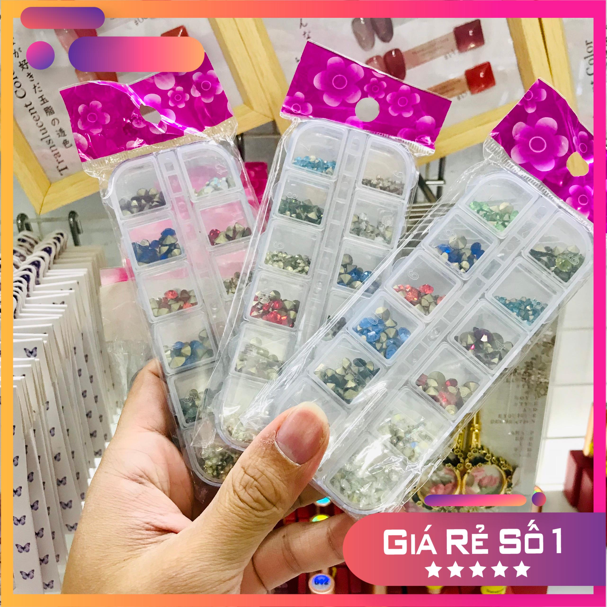 Set đá khối chân nhọn 12 màu siêu sáng
