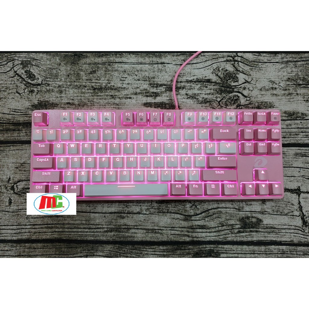 Bàn Phím Cơ Dareu EK87 Pink White - Hàng