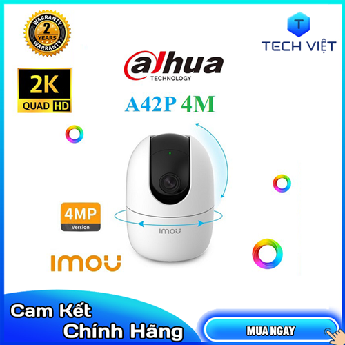 Camera ip wifi không dây 4.0m 2k hd 1440p ipc a42p imou xoay 360 đàm thoại 2 chiều - bản nâng cấp của ranger 2 a22ep