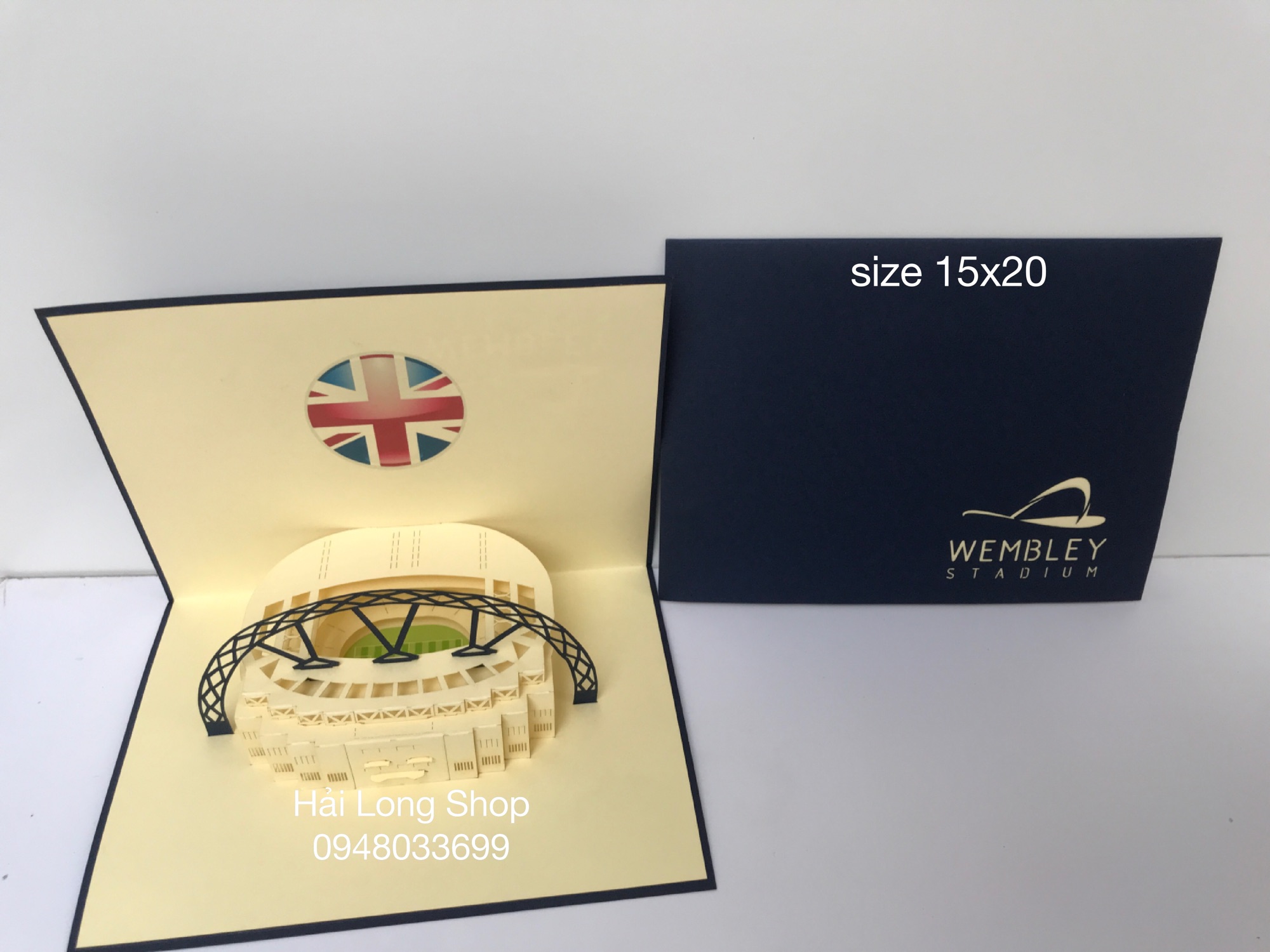 Sân Bóng Wembley - Stadium - Thiệp 3D ( mở 90 độ )