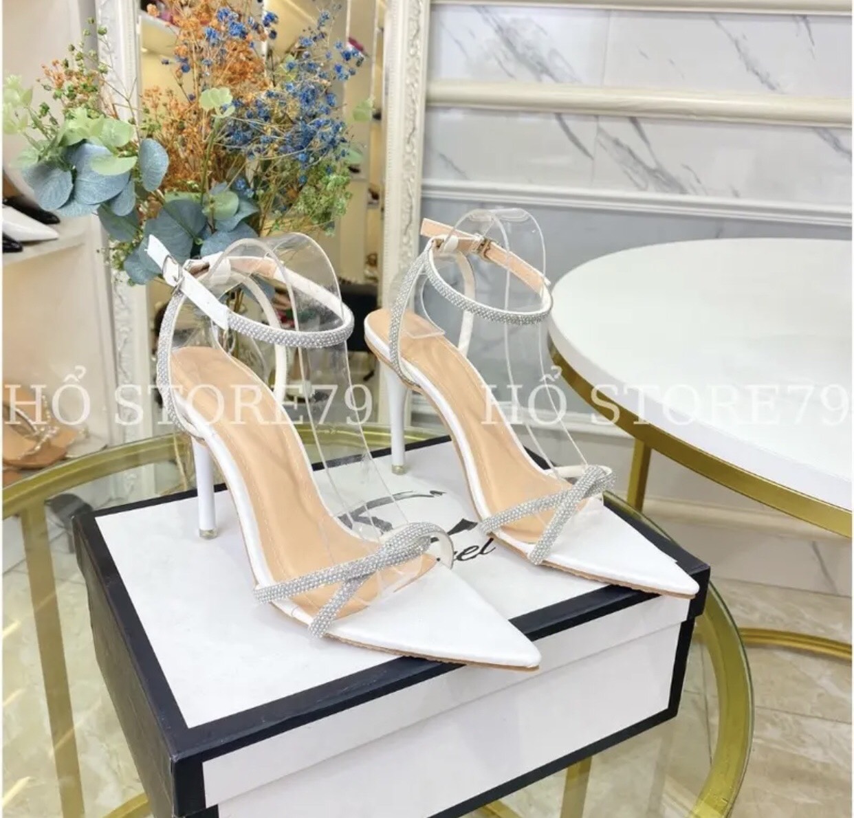 giày sadan quai fun xoàn gót nhọn 9 phân
