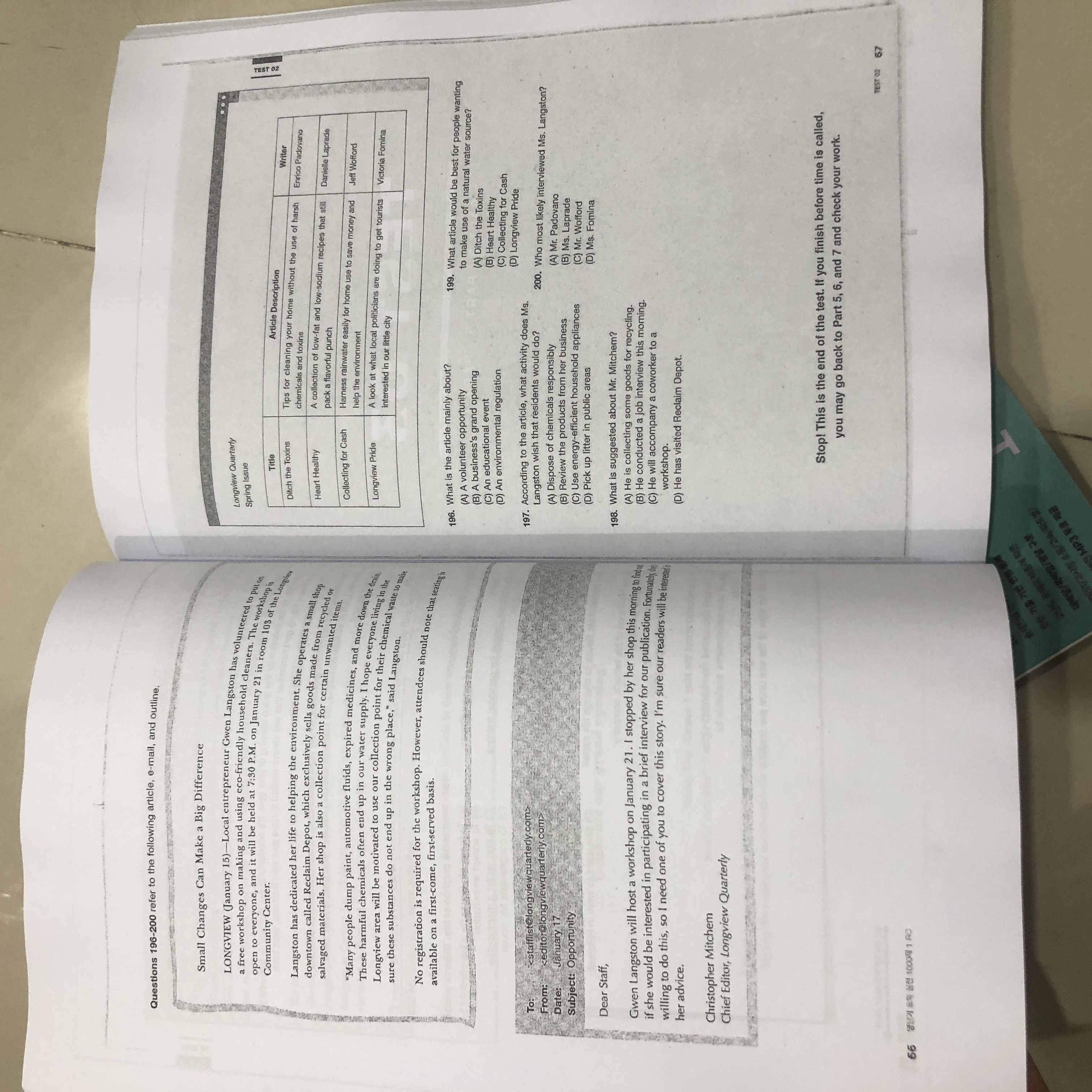 Sách 10 Days Short-Term TOEIC VOL 1 (File nghe và đáp án gửi qua mail)