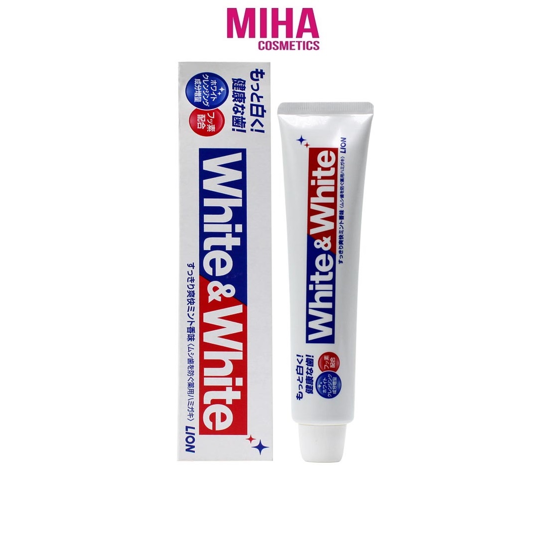 Kem đánh răng white and white lion 150g nhật bản