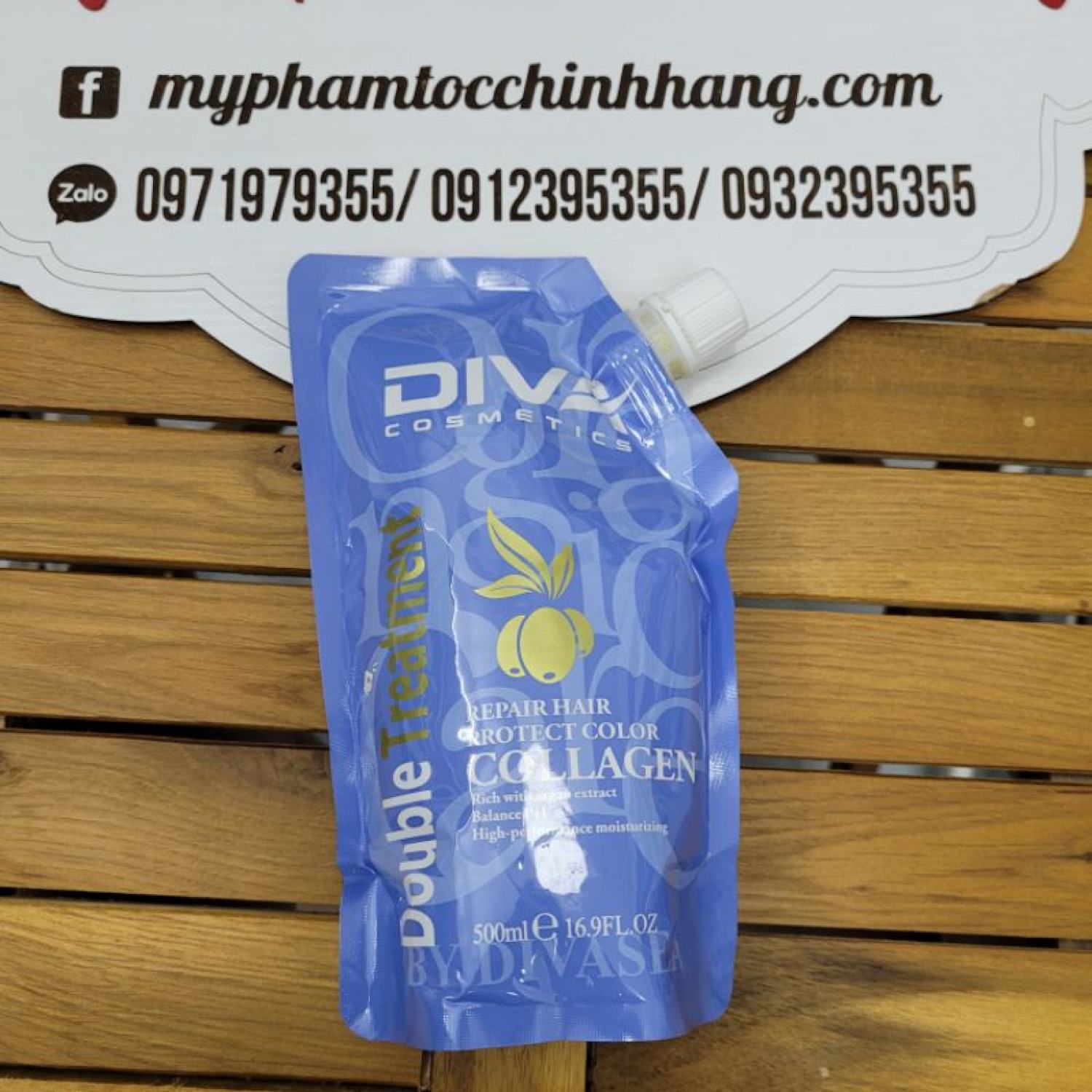 HẤP PHỤC HỒI DIVA COLLAGEN REPAIR 500ML(DẠNG TÚI)