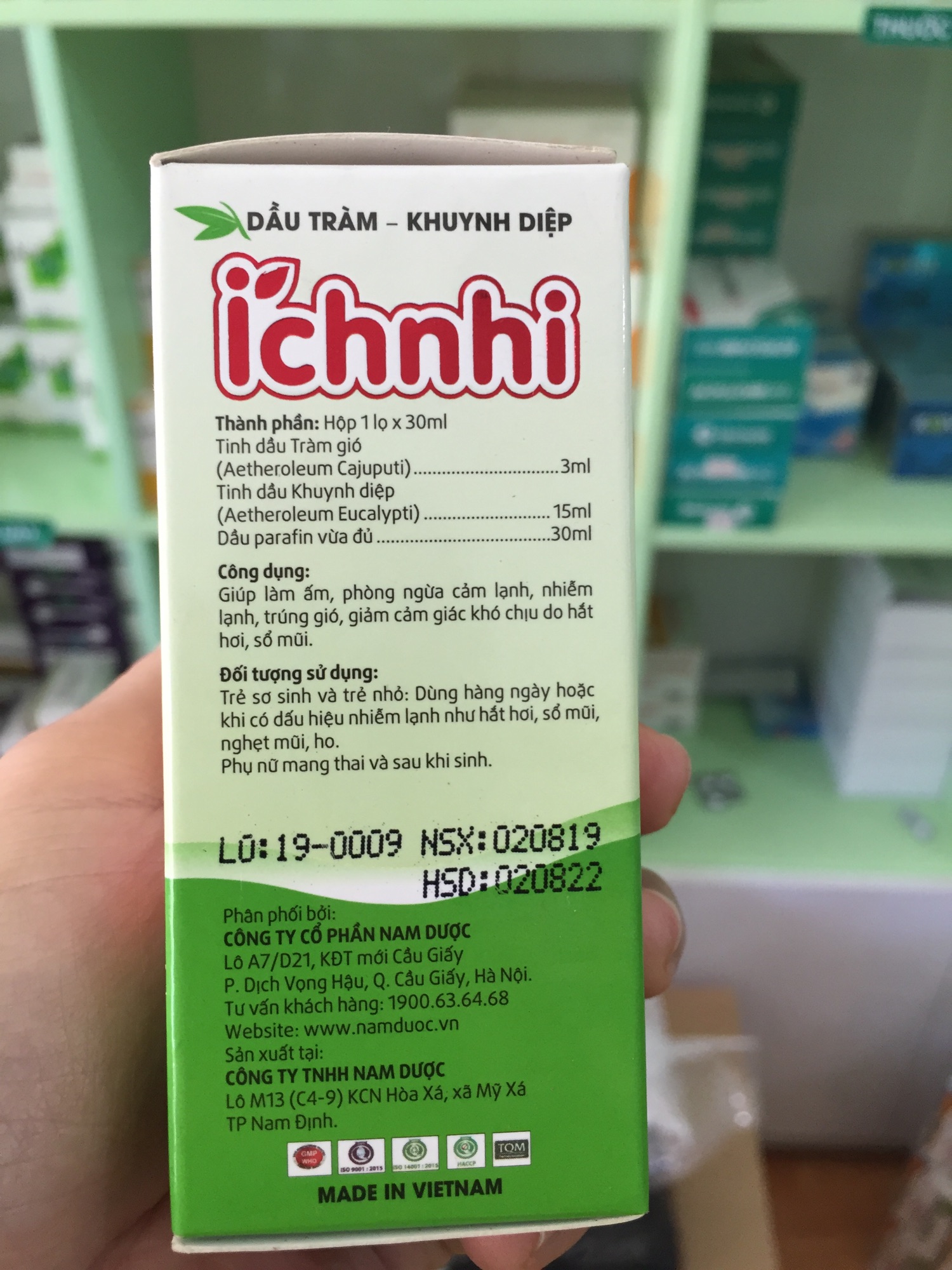 Dầu tràm khuynh diệp Ích nhi
