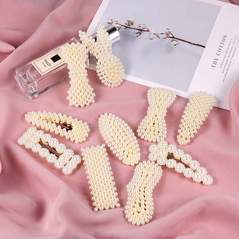 Set 20 Kẹp Tóc Đính Hạt Nhiều Kiểu Dáng
