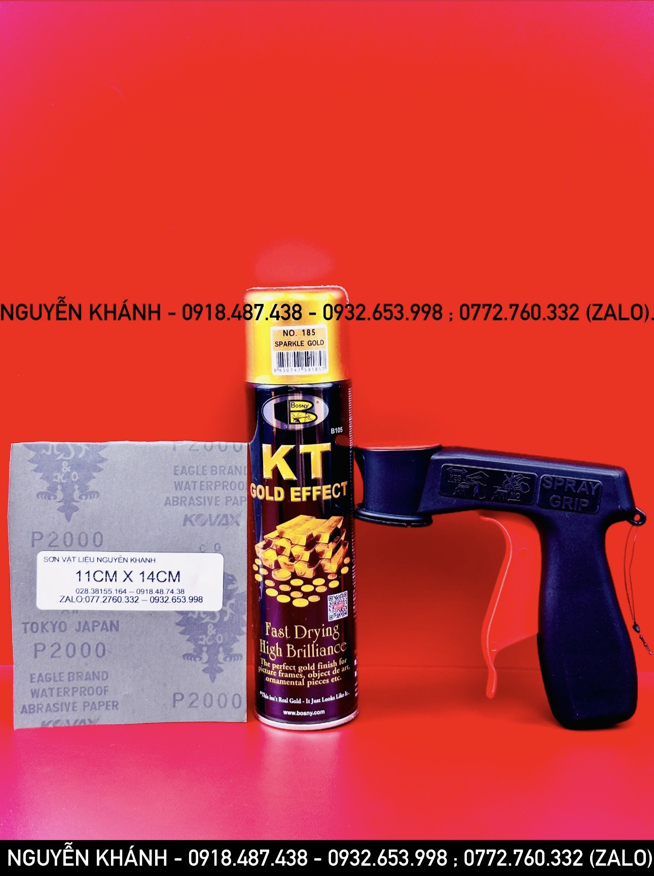 Sơn xịt mạ vàng Sparkle Gold Bosny