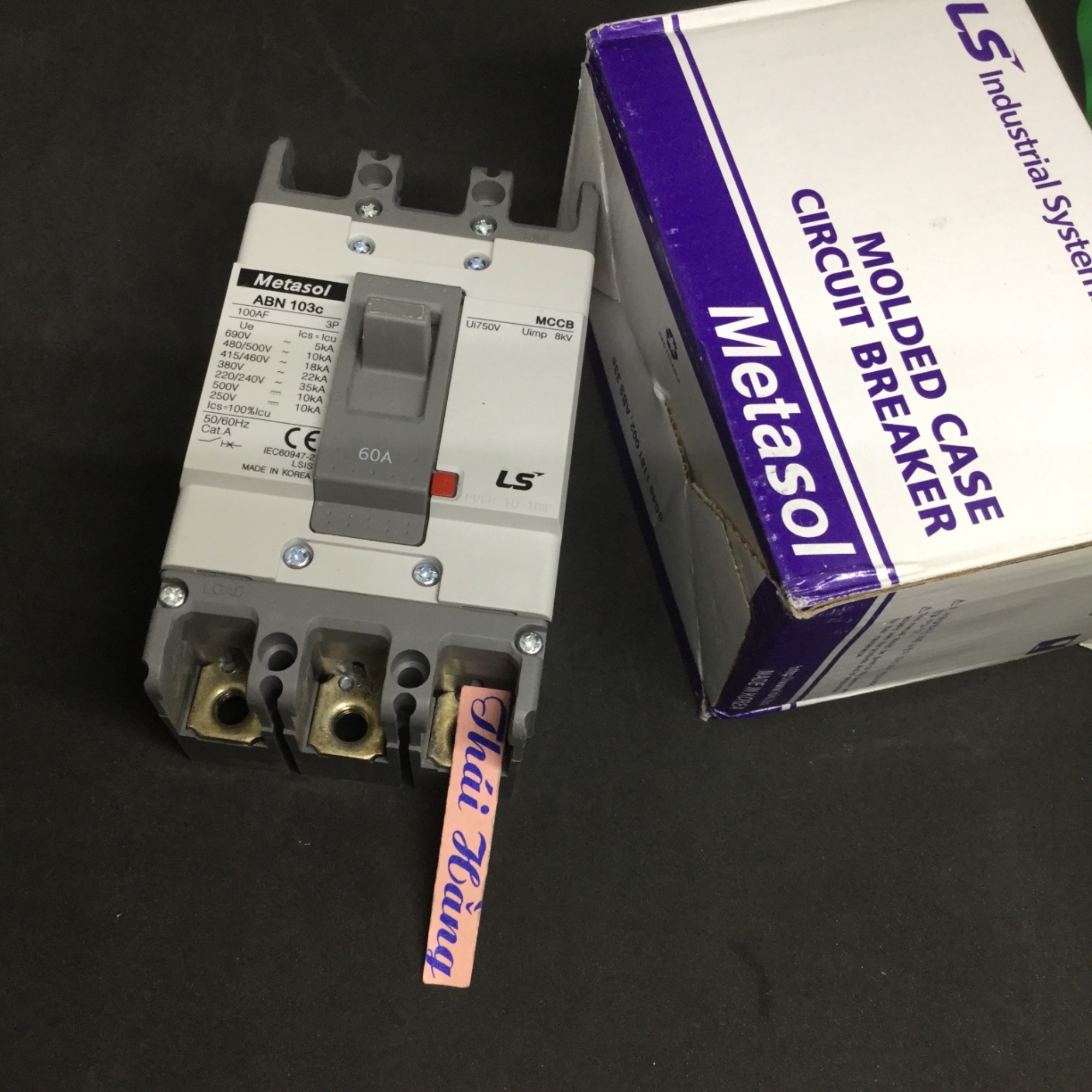 Attomat Metasol 3 pha -ABN 103 C -60 A