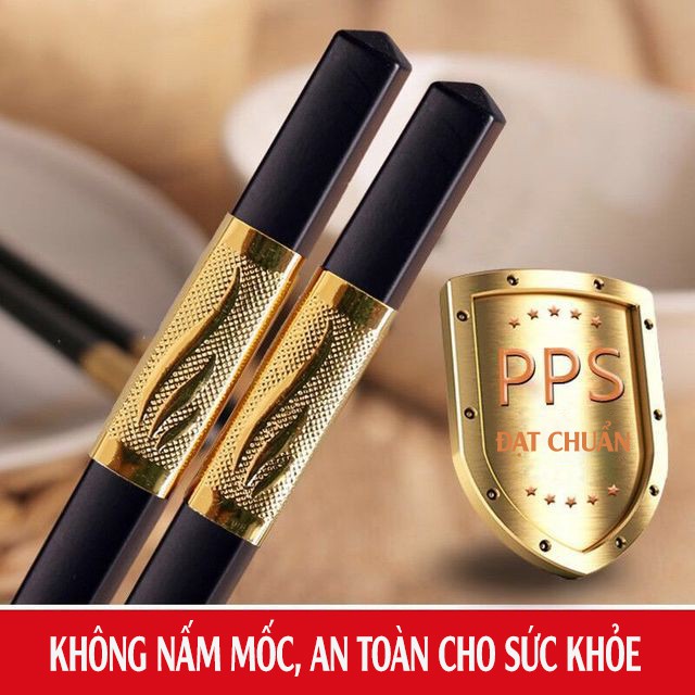 Bộ 10 Đôi Đũa Mạ Vàng Xuất Nhật Cao Cấp, Sang Trọng, Bền Đẹp