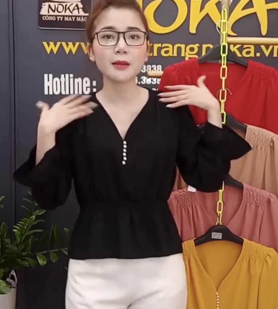 Áó sơ mi dài tay đính ngọc