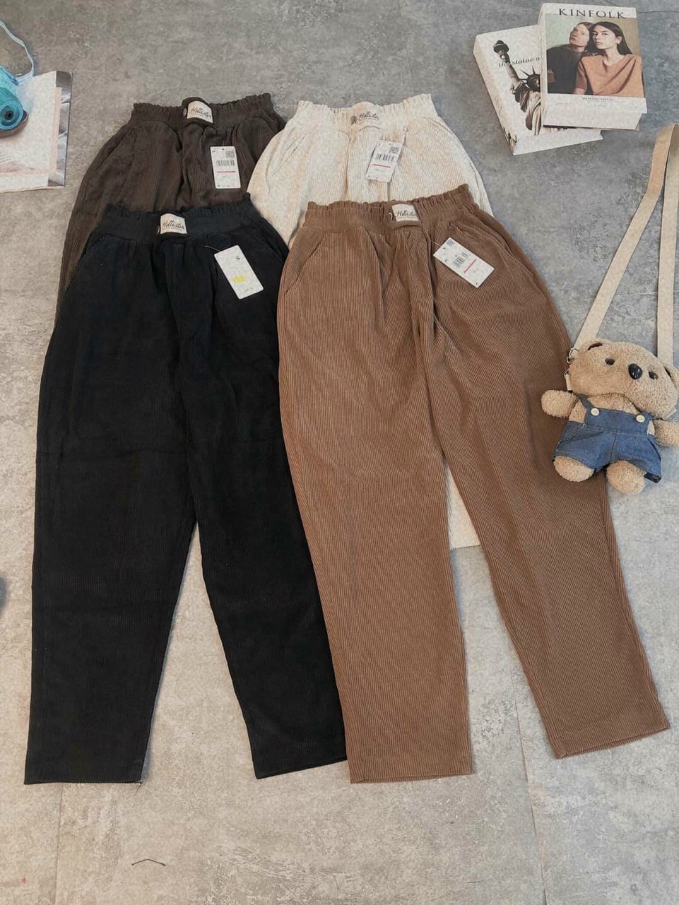 QUẦN BAGGY TĂM nữ cạp chun chất tăm cao cấp