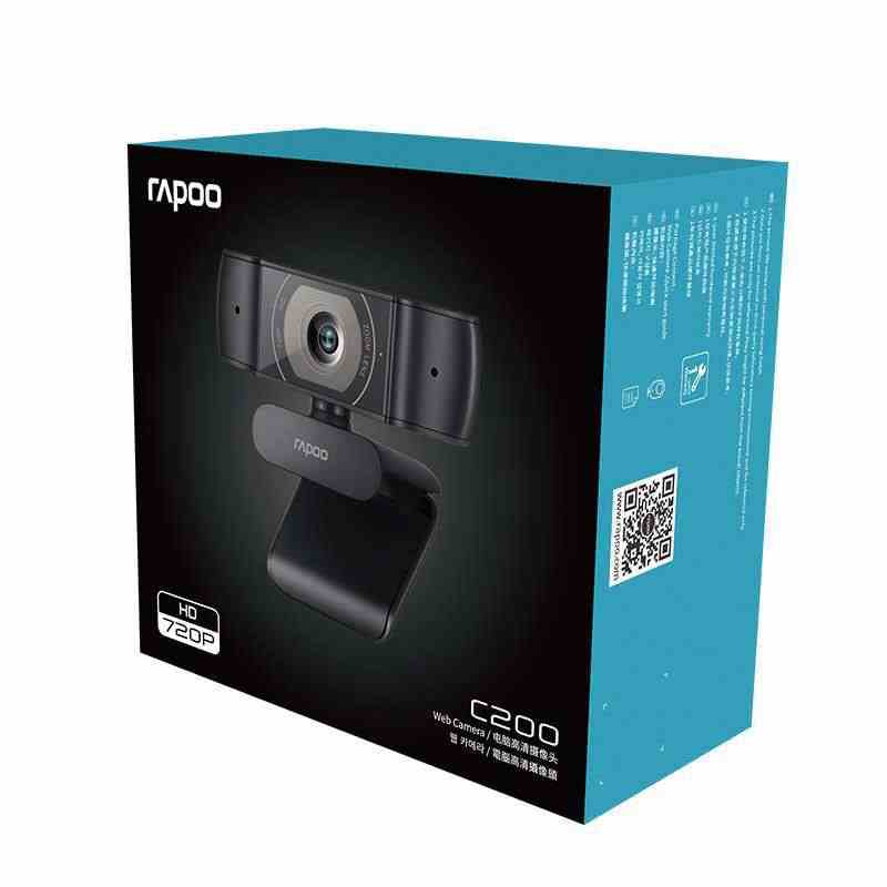 Webcam RAPOO C200 độ phân giải HD 720P - Hãng phân phối chính thức