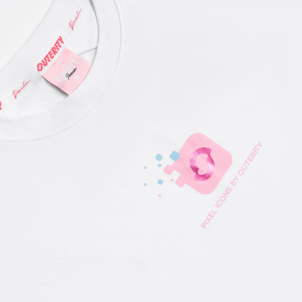 Áo thun Outerity Big Logo Pixel Trắng - ver2.0 / ORP149