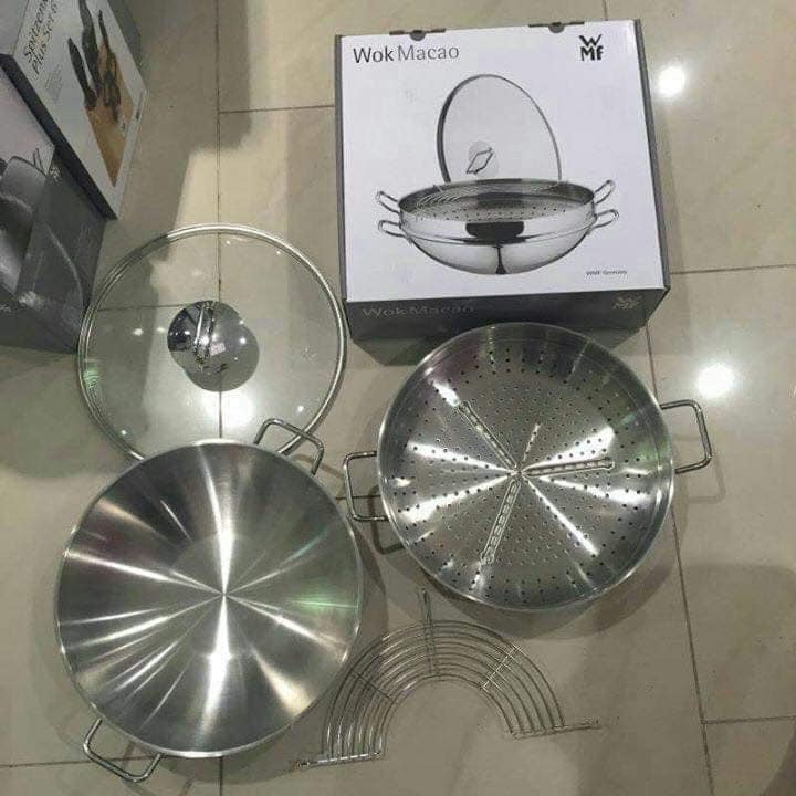 [Trả góp 0%] Chảo Xào - Hấp WMF Wok Macao 36cm