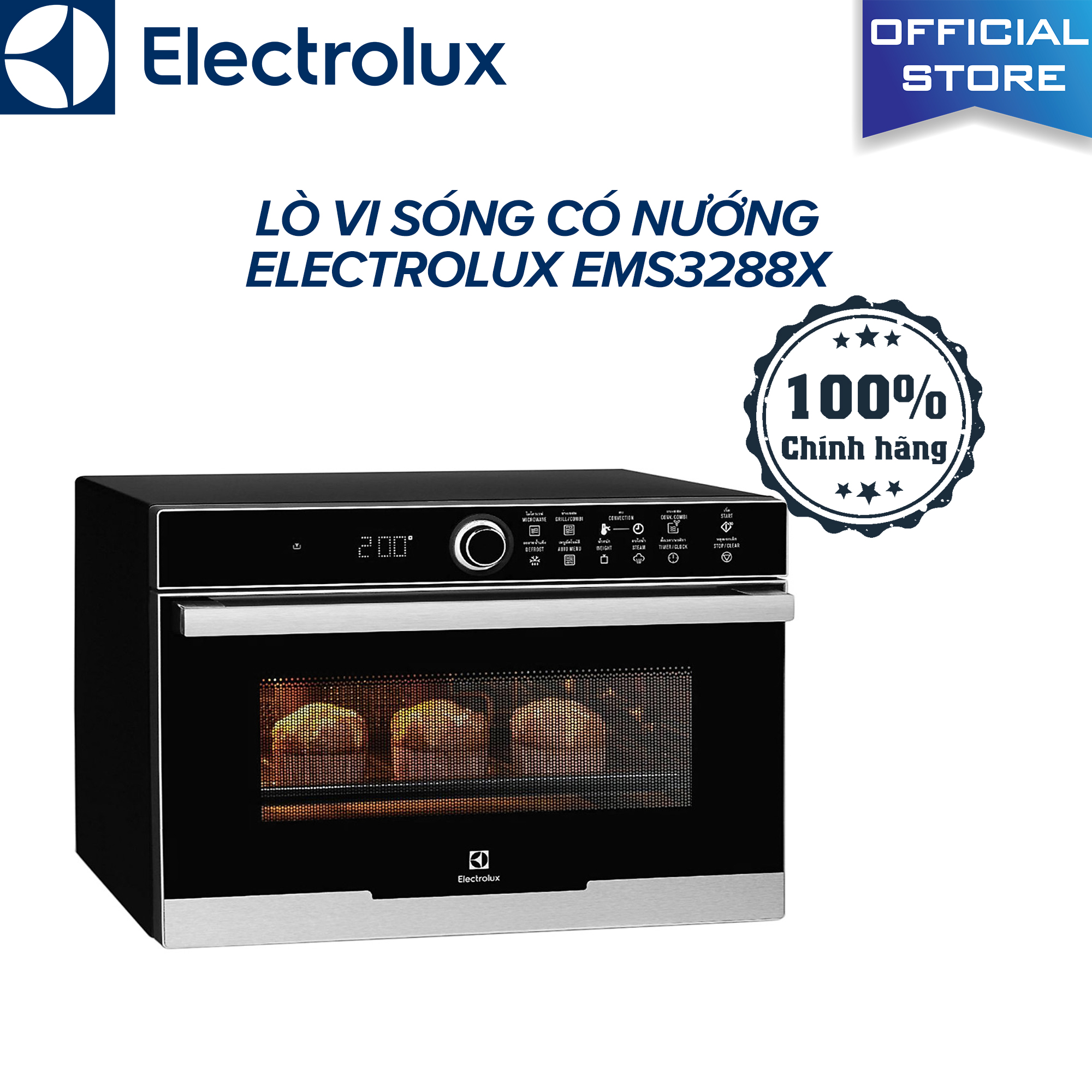 [HCM]Lò Vi Sóng Có Nướng Electrolux EMS3288X