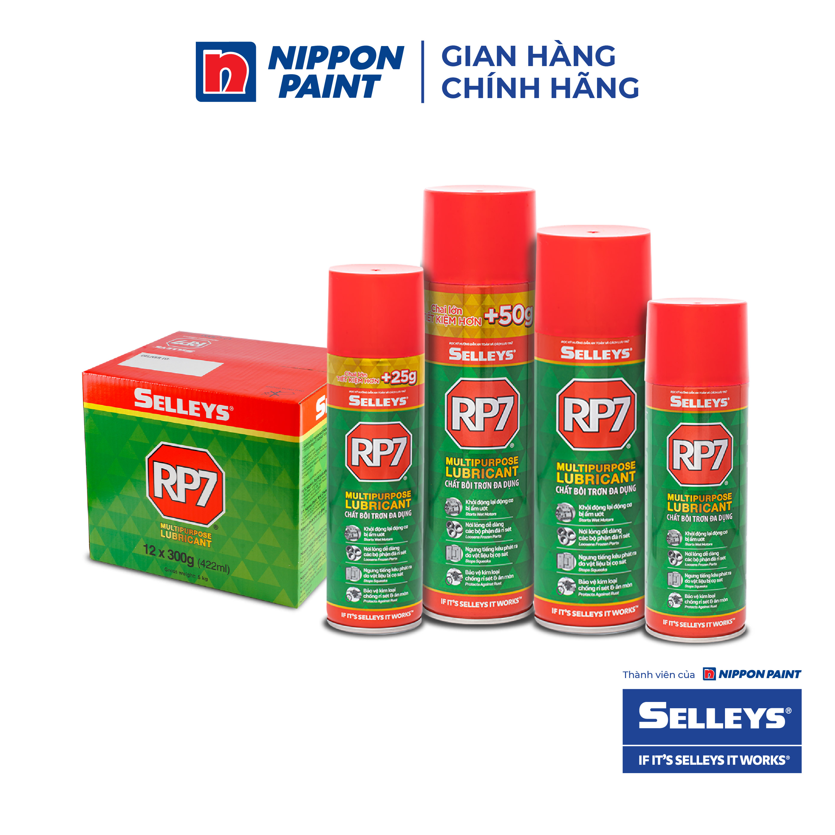 Chai Xịt Chống Rỉ Sét Và Bôi Trơn RP7- Hàng chính hãng SELLEYS - Trọng ...