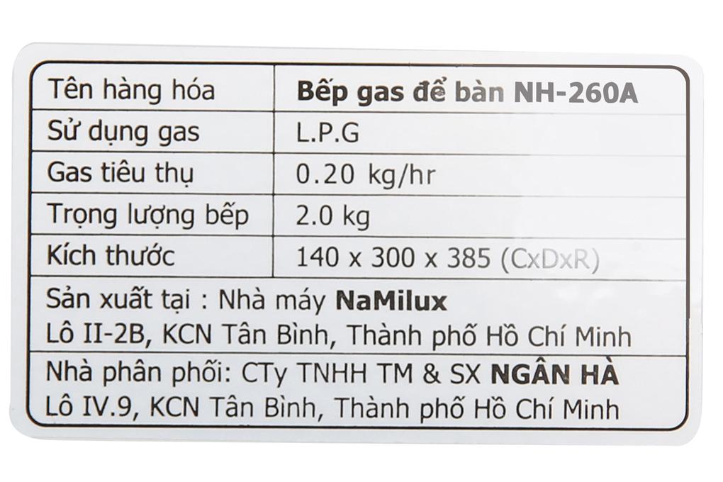 Bếp gas đơn Namilux