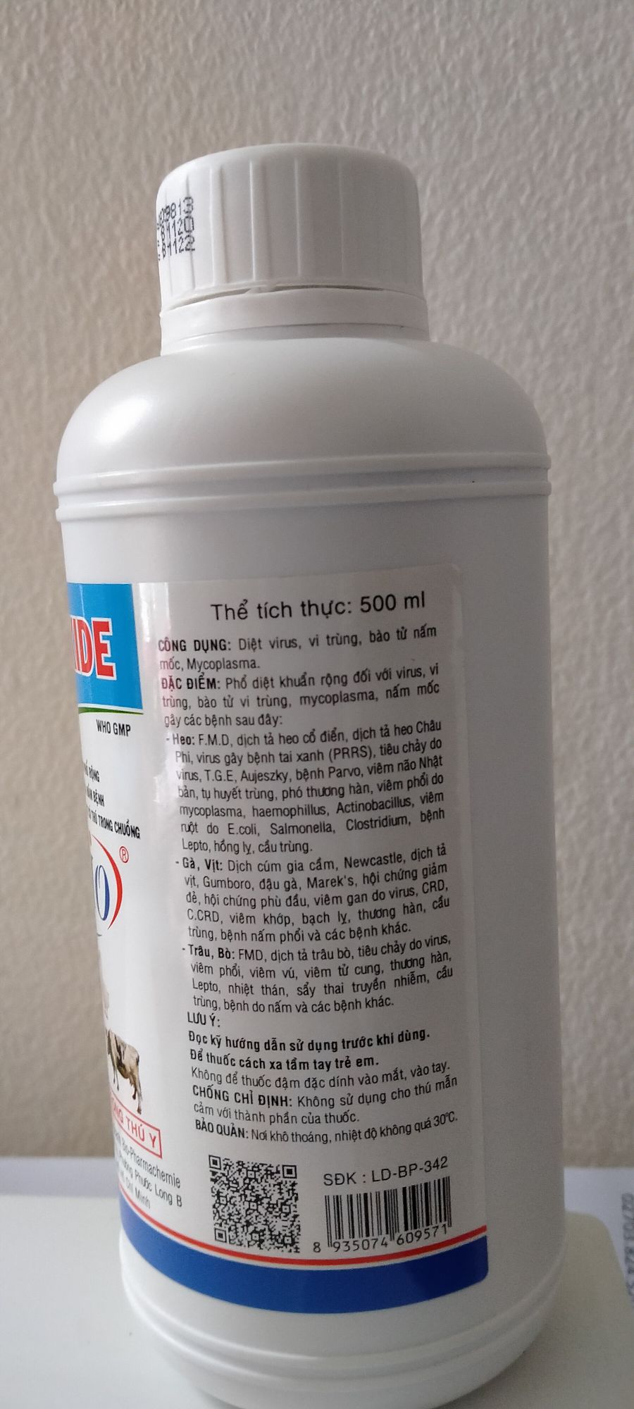 sát trùng chuồng trại chăn nuôi bioxide 500ml
