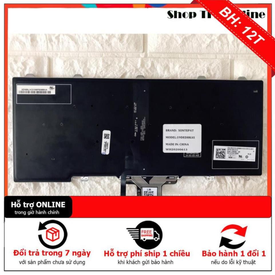 Bàn phím dell latitude e5250 e7270 e7250 có đèn led chất lượng cao - nhập khẩu
