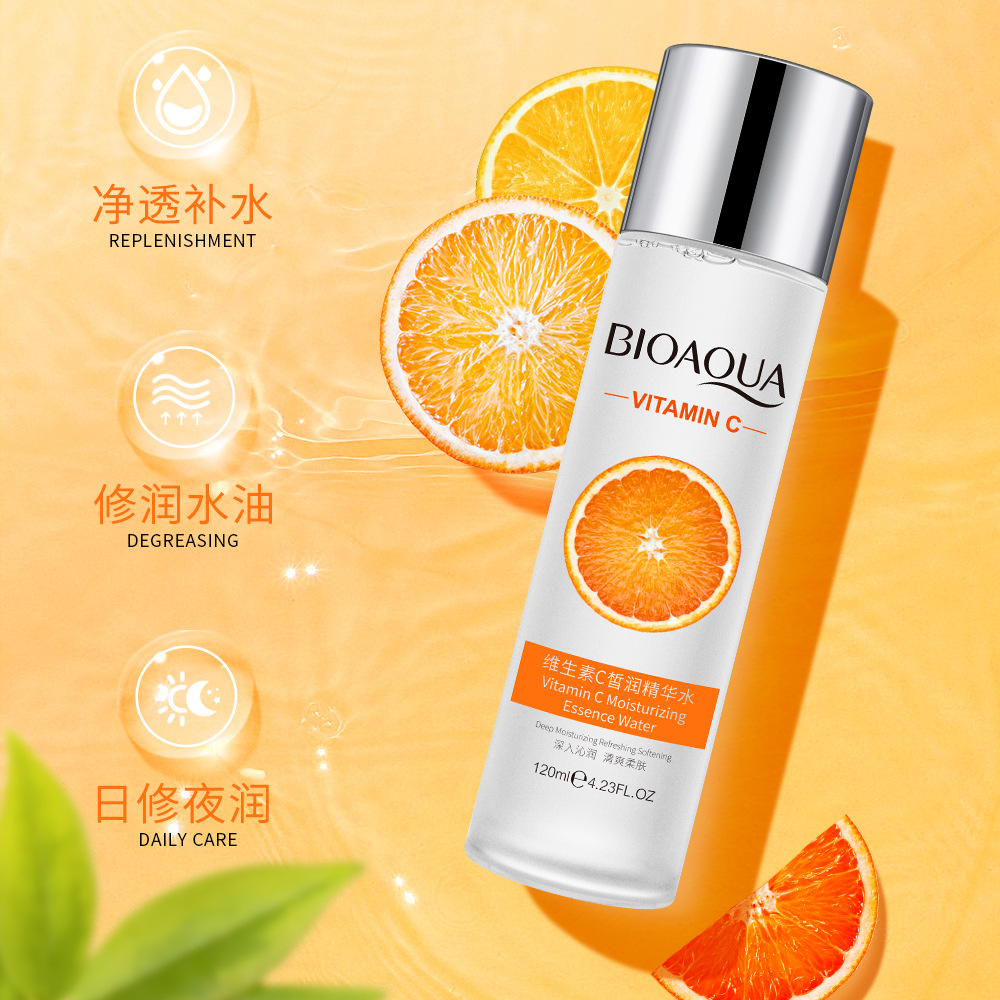 Nước Hoa Hồng Toner Vitamin C BIOAQUA 120ml Sáng Da Và Giảm Thâm Nám Da Căng Mướt A275