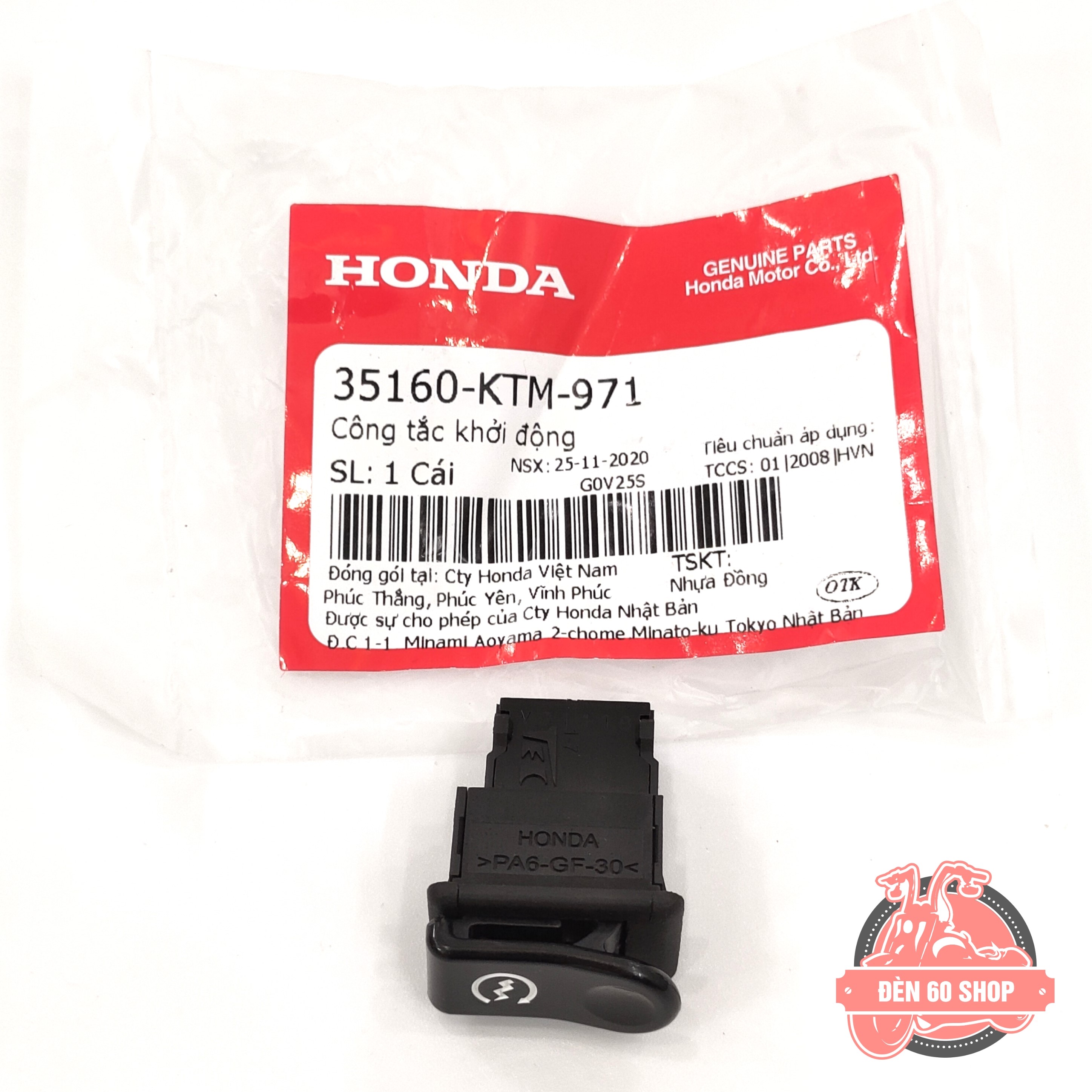 Nút Đề Honda Chính Hãng - Nút Passing