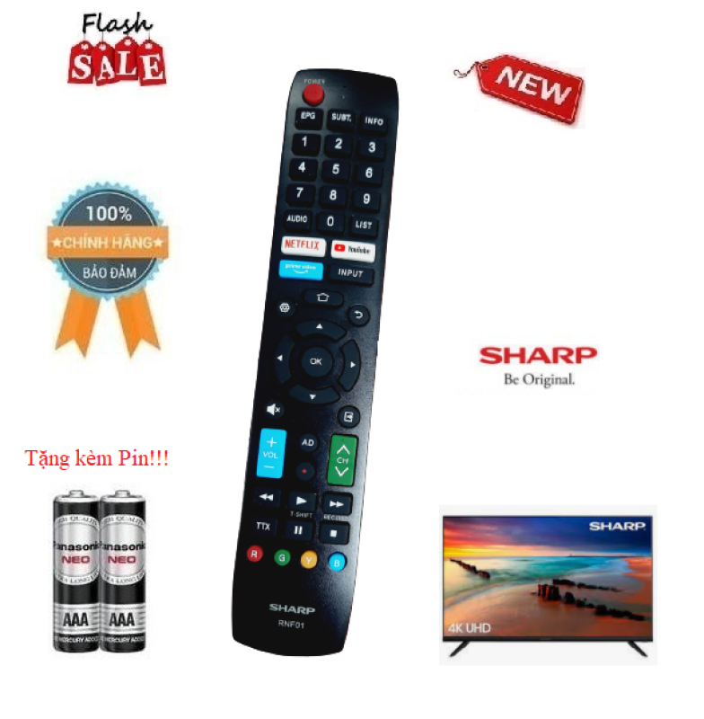 Bảng giá Remote Điều khiển tivi Sharp Smart TV- Hàng chính hãng mới 100% Tặng kèm Pin!!!