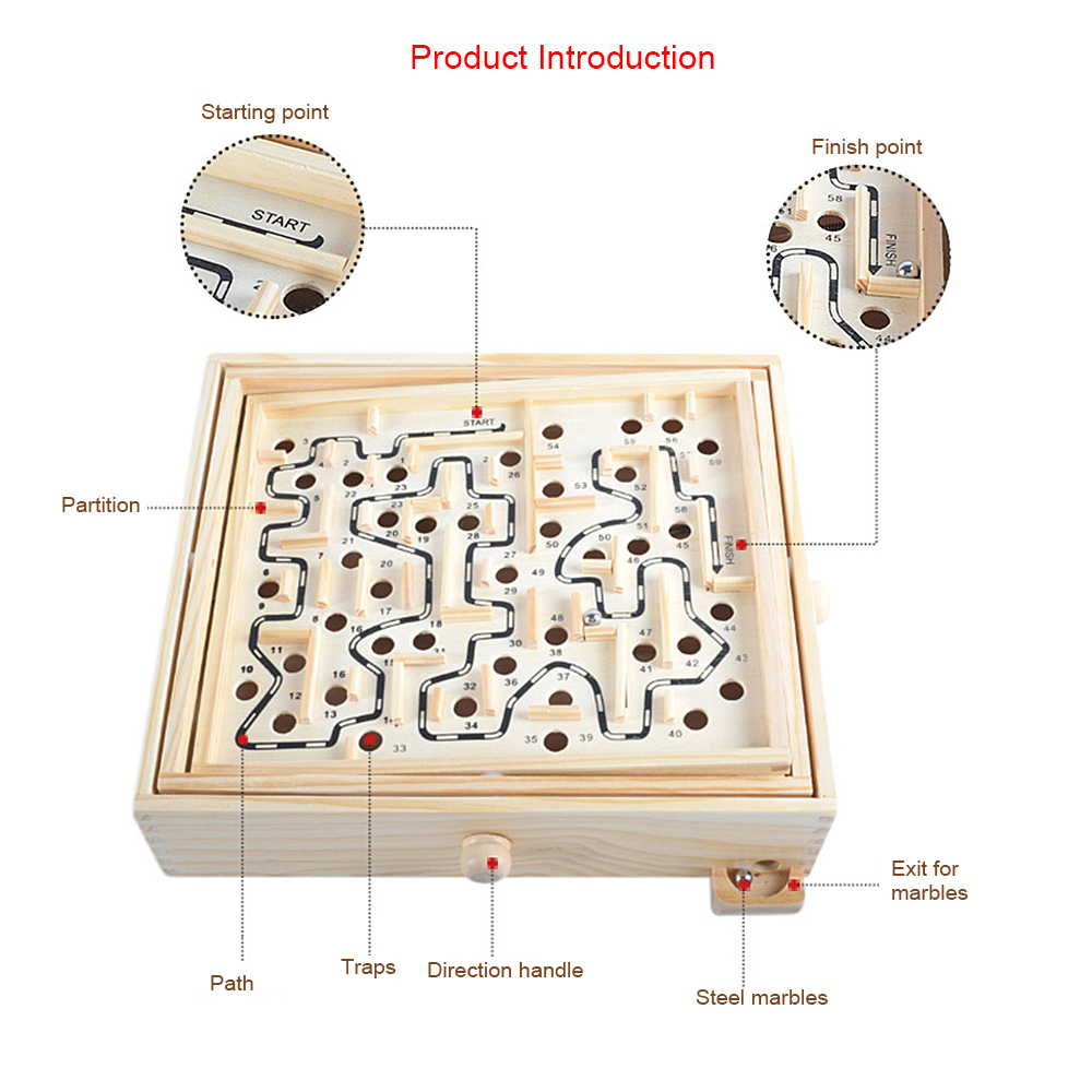 MÊ CUNG GỖ LỚN (WOODEN LABYRINTH MAZE) ĐỒ CHƠI NHÓM, QUÀ TẶNG, SINH NHẬT