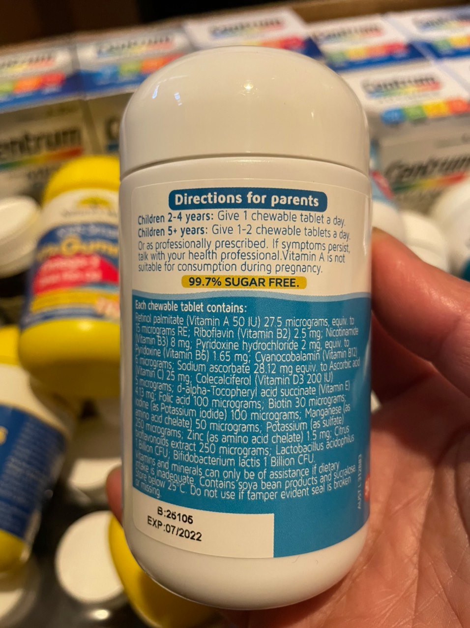 Nature's Way Kids Smart Multivitamin + Probiotics 50 Chewable Tablets