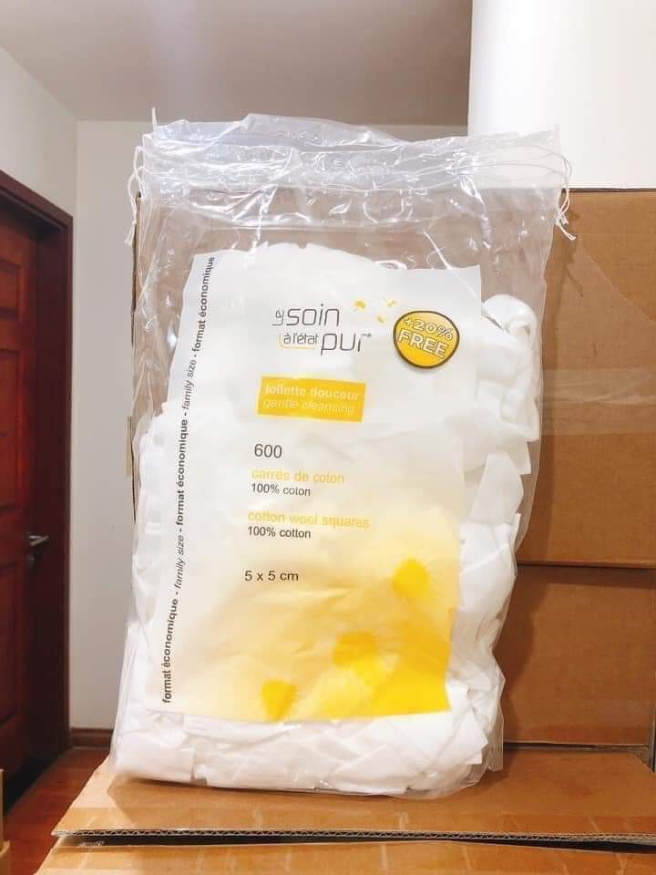Bông tẩy trang TETRA pháp 600 miếng
