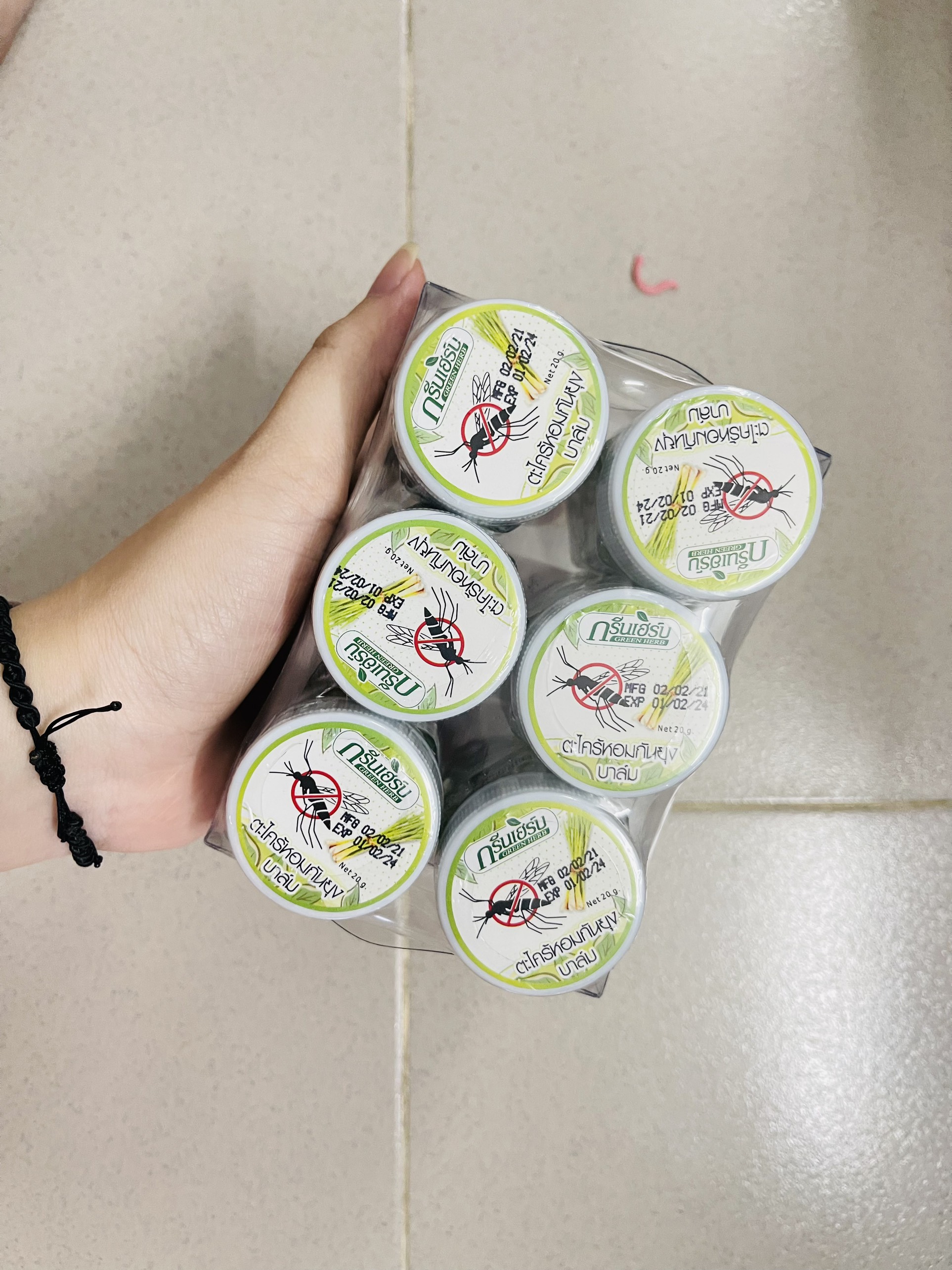 [ JunHee AUTH ] Dầu chống muỗi GREEN HERB Thái Lan hương đất