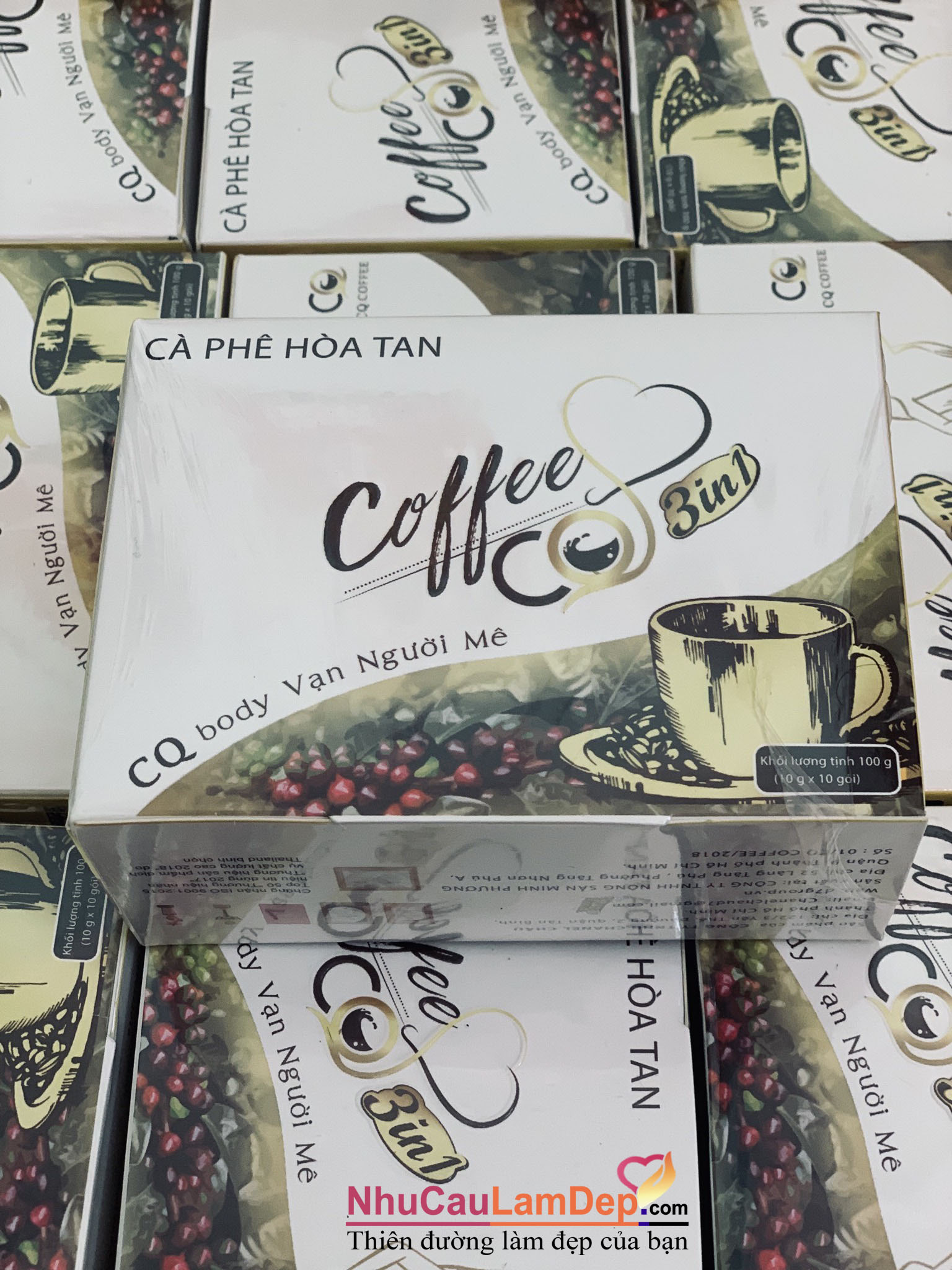 Cà phê giảm cân Coffee CQ 3in1và Detox X3 D7 Mẫu Mới