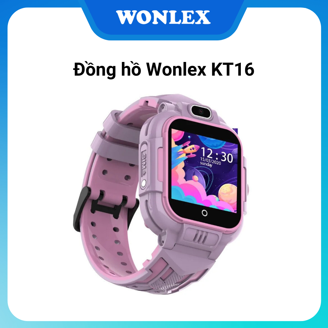 Đồng hồ thông minh trẻ em Wonlex KT16 Video call, Định vi nhiều chế độ bảo vệ tối ưu GPS + AGPS + WIFI + LBS, Màn hình cảm ứng, Kháng nước IP67, Model cao cấp mới 2020, Phù hợp cho bé tra và bé gái