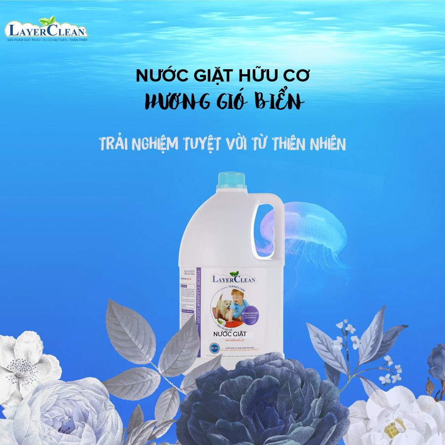 Nước giặt hữu cơ hương Gió biển Layer Clean 5L