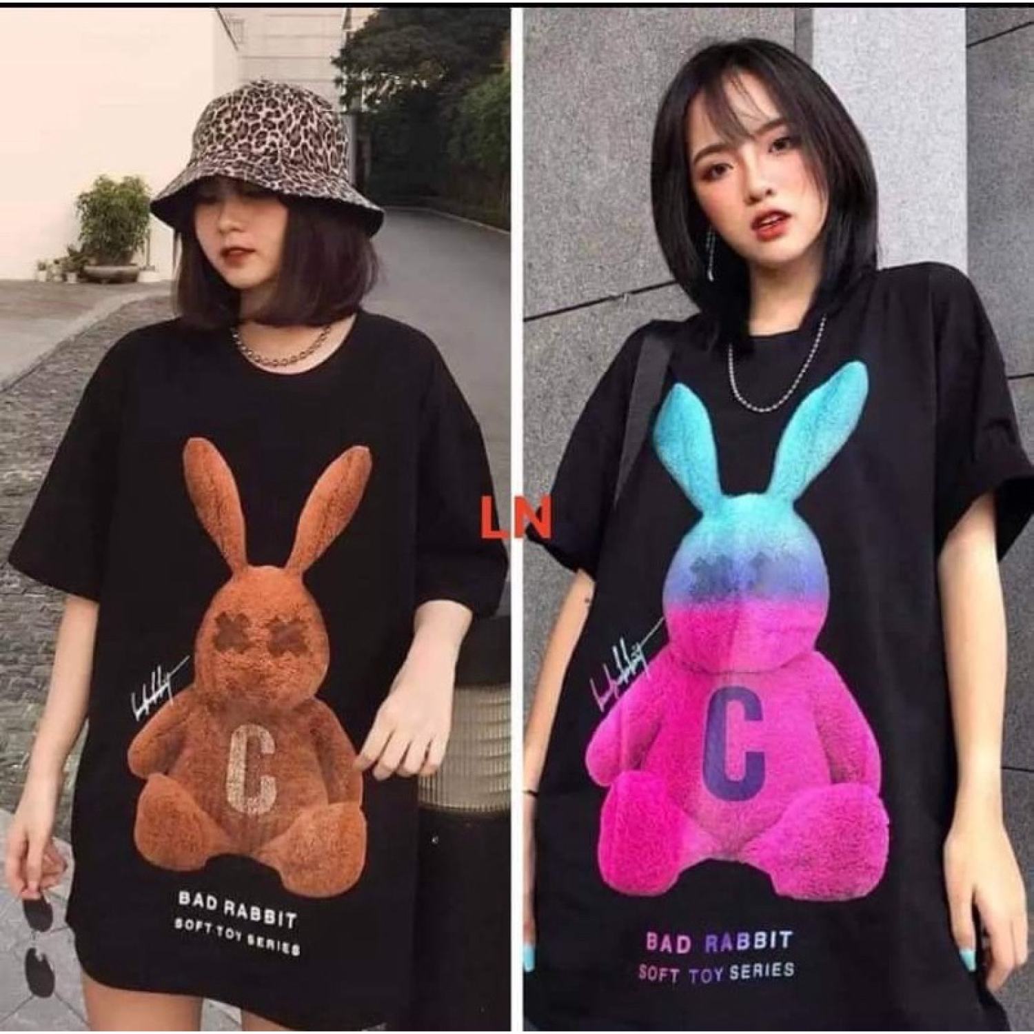 [Mã FAMARAL1 giảm 10K đơn 50K] Áo phông 5D thỏ C LN11