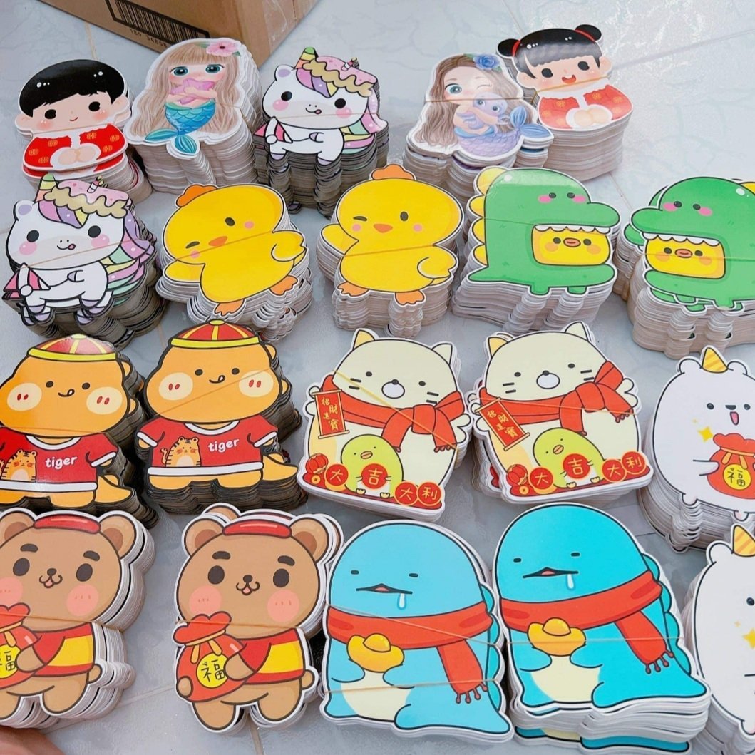 Combo 10 bao lì xì chibi hoạt hình siêu dễ thương