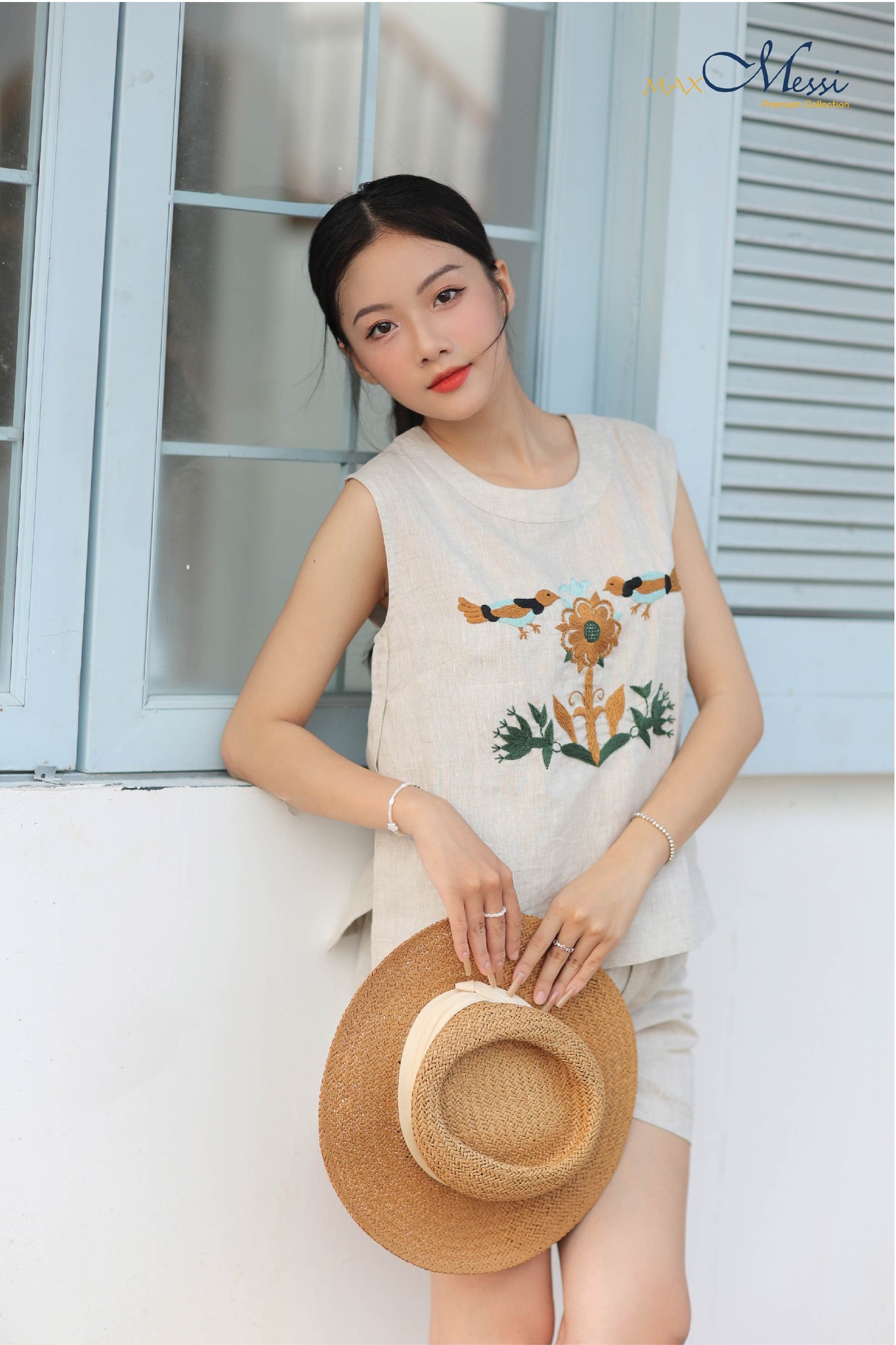 Quần linen phối set COSIMA - MaxMessi