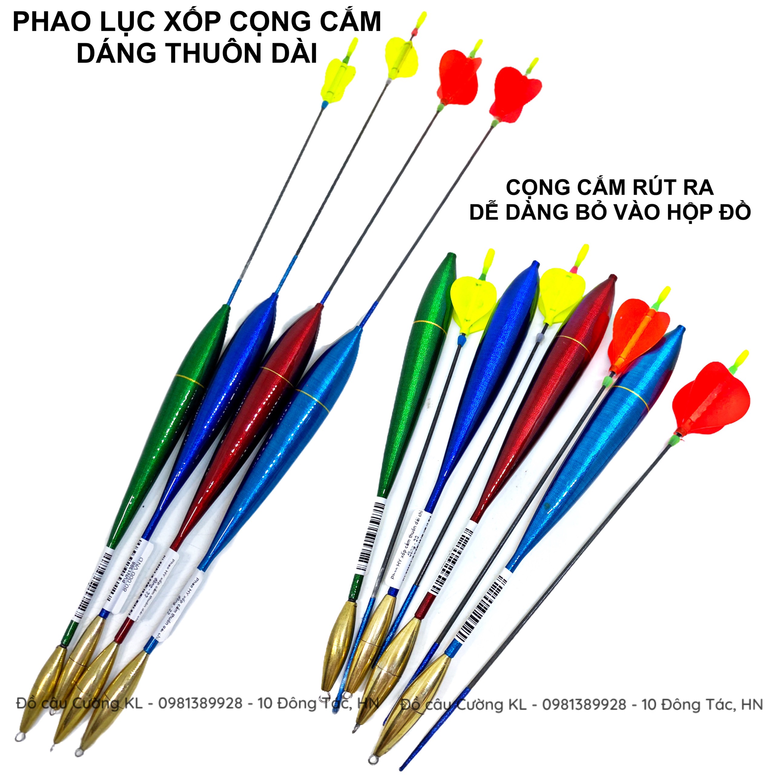 Phao xốp cọng cắm thuôn dài