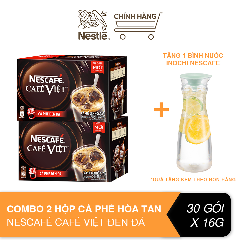[Tân Phú] COMBO 5 gói Cà phê ĐEN ĐÁ hoà tan NesCafe-Café Việt x 16g ...