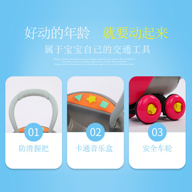 Xe đẩy tập đi cho bé có giỏ đựng đồ và nhạc