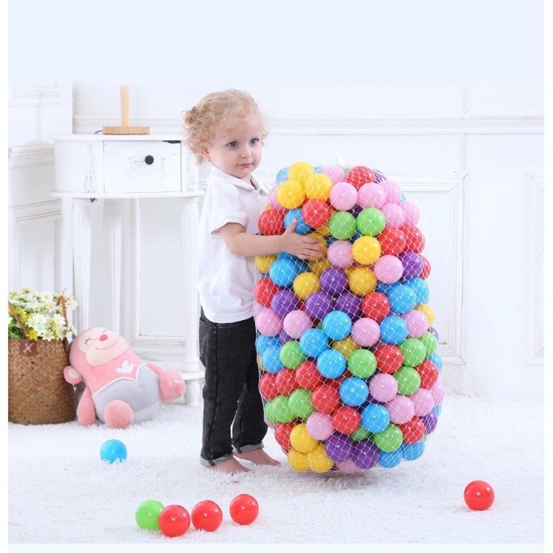 Túi bóng nhựa 100 quả bóng đồ chơi cho bé