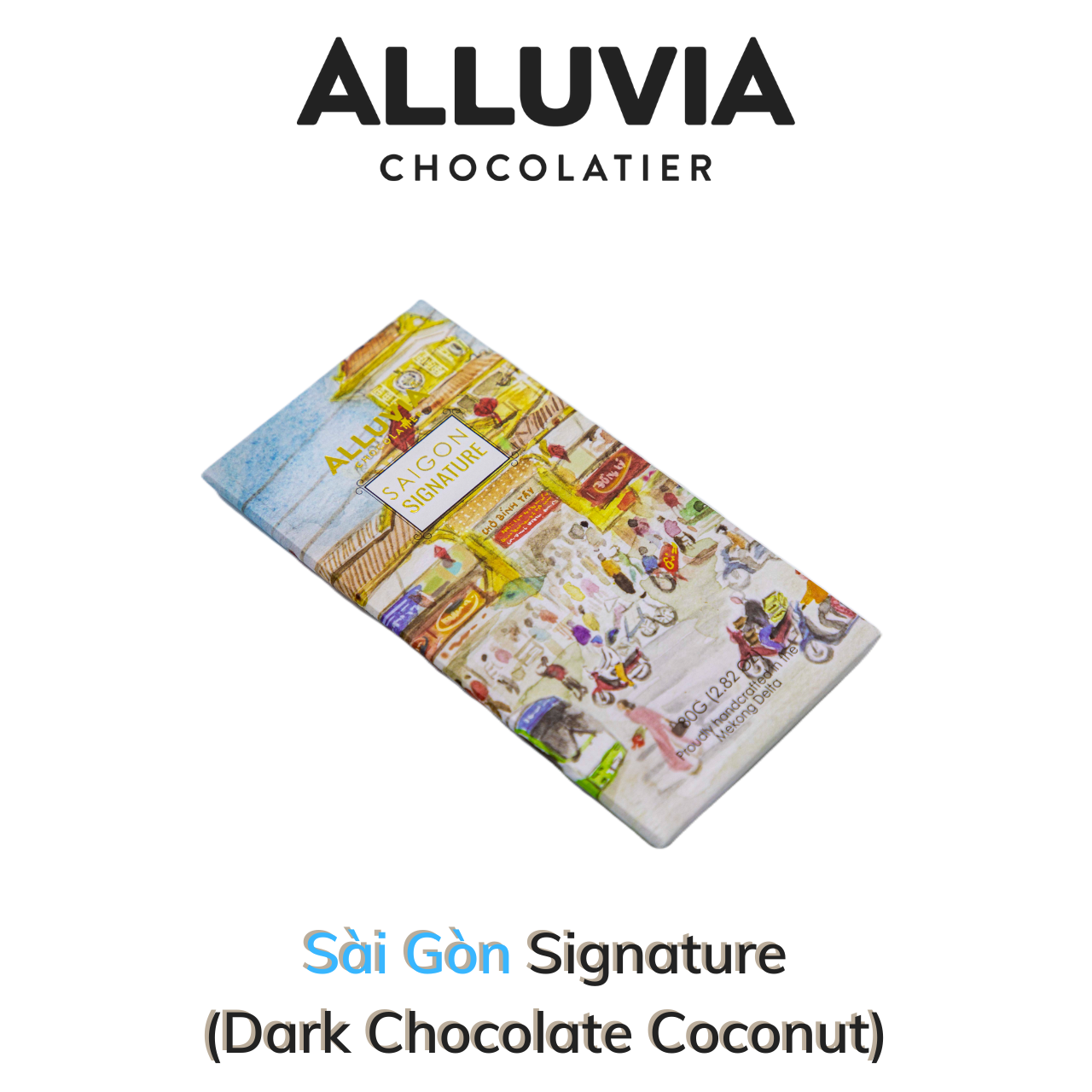 Saigon Signature Chocolate (Socola đen nguyên chất vị Dừa - Dark Chocolate Coconut)