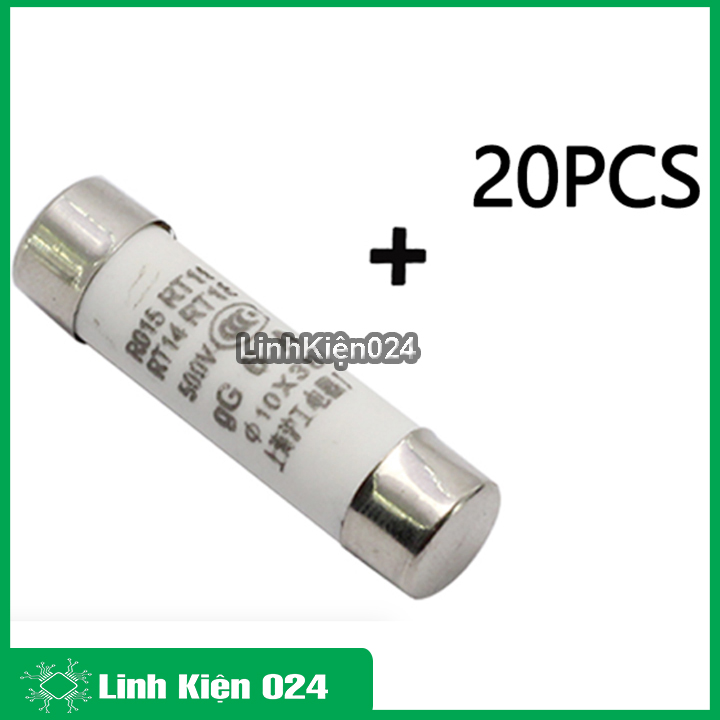 Hộp 20 Cầu Chì Sứ 10x38mm (Xịn)
