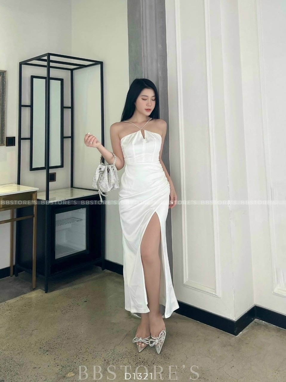 Đầm váy sẻ tà ôm body sexy