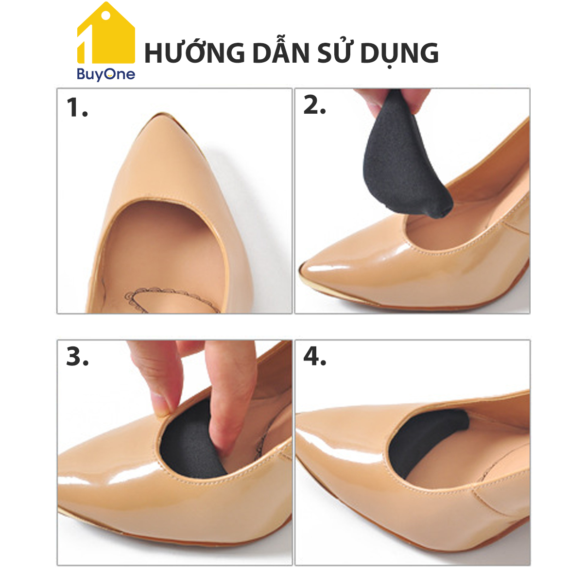 Lót mũi giày đệm êm ngón chân sử dụng được cho tất các các loại giày bít mũi - buyone - BOPK38