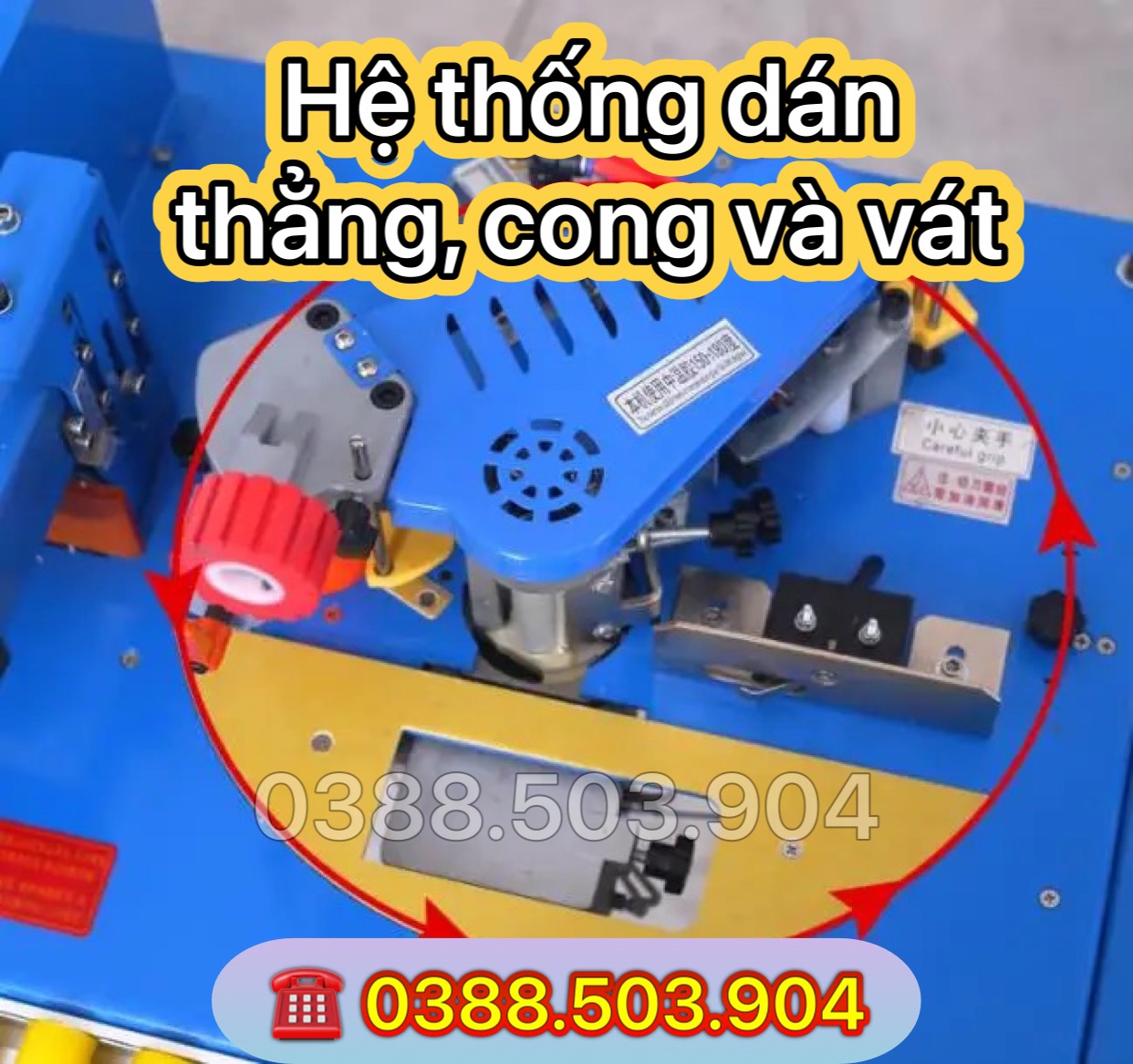 Máy dán cạnh 5 chức năng ( dán thẳng, dán cong, dán vát 45 độ )
