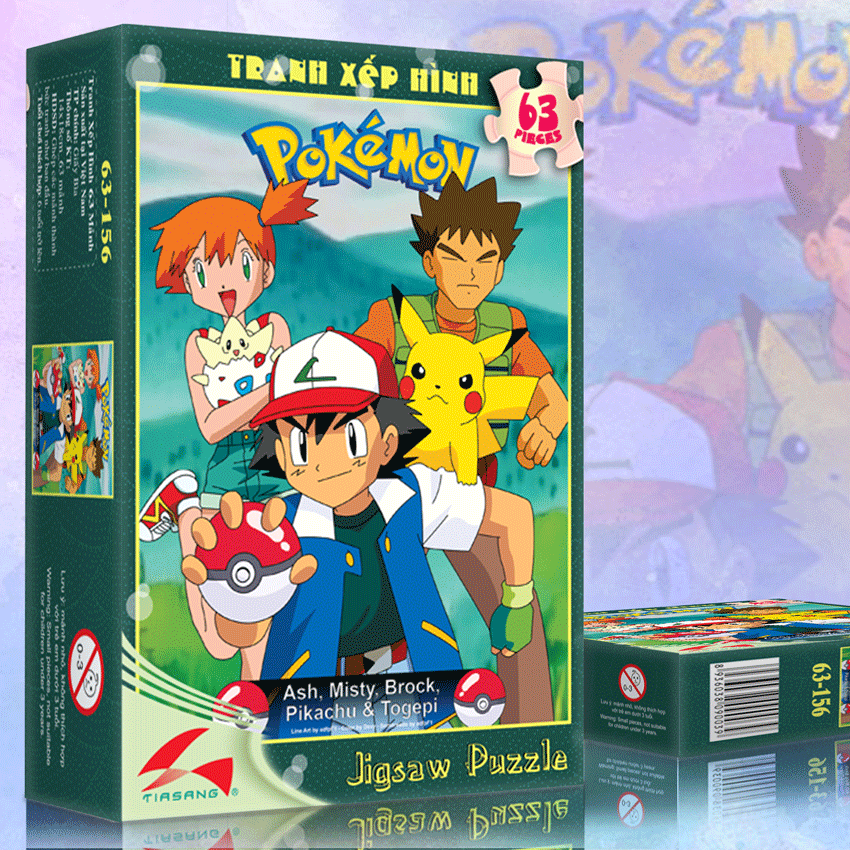 Tranh xếp hình Tia Sáng 063 mảnh - Pikachu & Togepi - MSP: 063-156