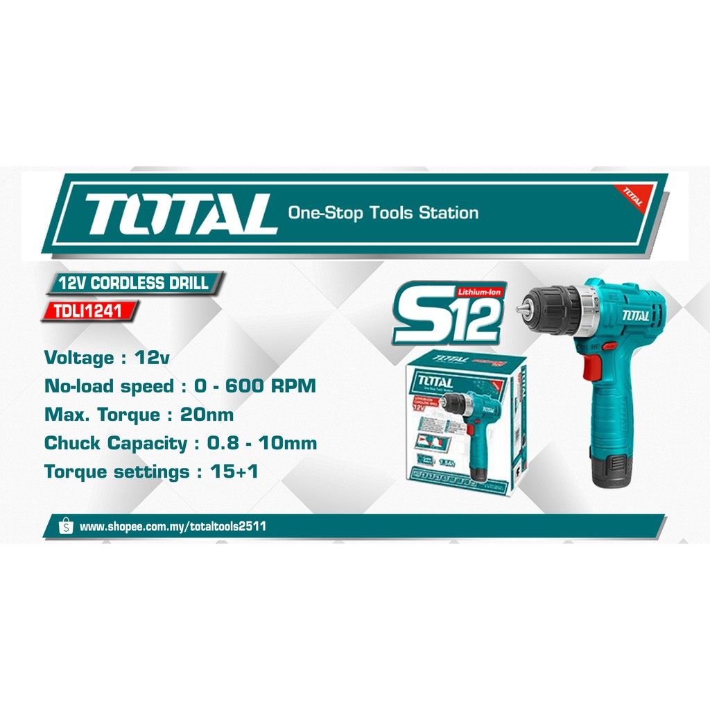 MÁY KHOAN VẶN VÍT DÙNG PIN S12 TDLI1241
